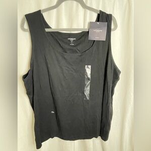 NWT Liz Claiborne Black Knit Tank Top Cami Size 2X